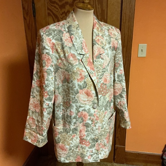 Vintage Cottagecore Floral Blazer Women’s Romantic Jacket - Picture 8 of 13